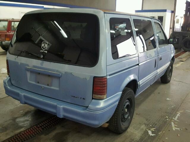 2P4GH45R6RR760521 - 1994 PLYMOUTH VOYAGER SE BLUE photo 4