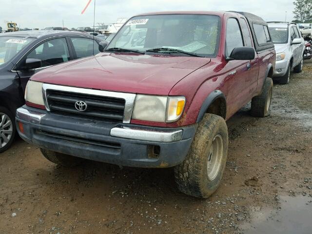 4TAWN72N3WZ086160 - 1998 TOYOTA TACOMA XTR MAROON photo 2