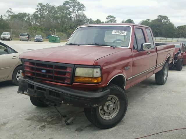 1FTHX26H5VEA25641 - 1997 FORD F250 RED photo 2