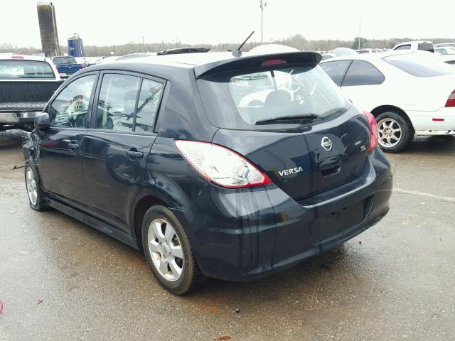 3N1BC13E67L439877 - 2007 NISSAN VERSA S BLACK photo 3