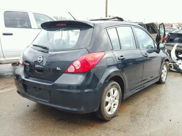 3N1BC13E67L439877 - 2007 NISSAN VERSA S BLACK photo 4