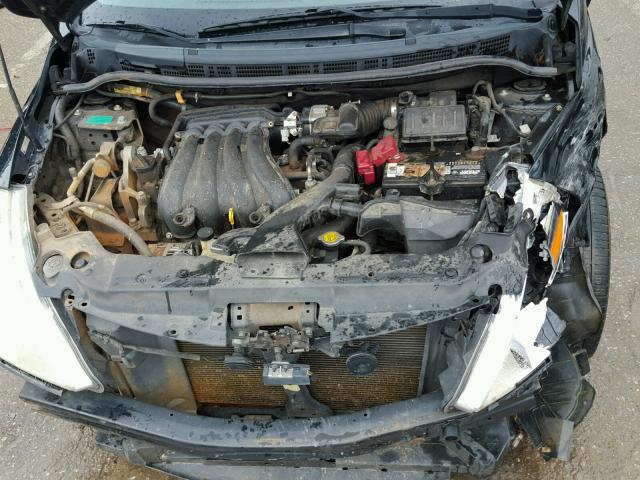 3N1BC13E67L439877 - 2007 NISSAN VERSA S BLACK photo 7