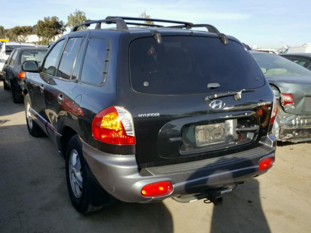 KM8SC13D52U290585 - 2002 HYUNDAI SANTA FE G BLACK photo 3