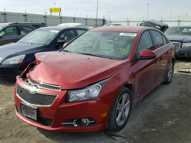 1G1PG5SC2C7356582 - 2012 CHEVROLET CRUZE LT RED photo 2