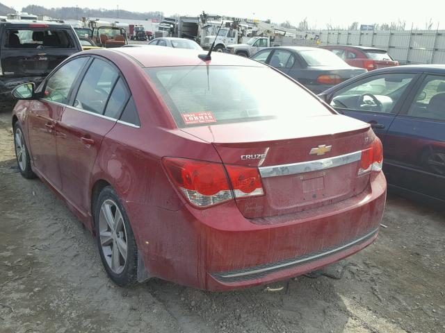 1G1PG5SC2C7356582 - 2012 CHEVROLET CRUZE LT RED photo 3