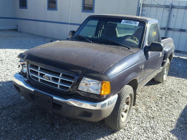 1FTYR10D92TA12828 - 2002 FORD RANGER BLUE photo 2