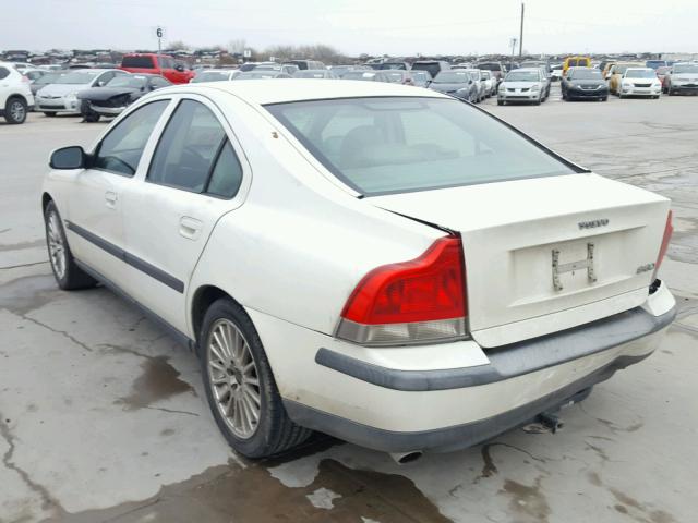 YV1RS58D022129363 - 2002 VOLVO S60 2.4T WHITE photo 3