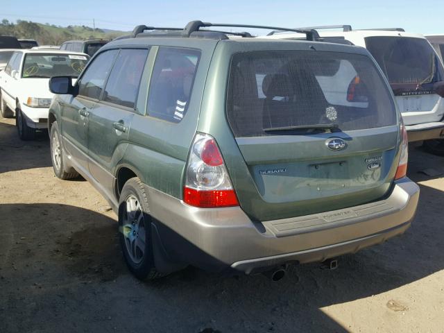 JF1SG67616H735913 - 2006 SUBARU FORESTER 2 GREEN photo 3