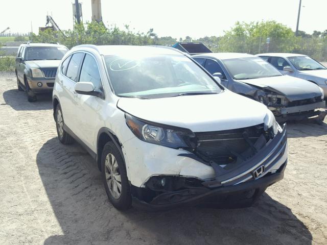 5J6RM4H78DL067626 - 2013 HONDA CR-V EXL WHITE photo 1