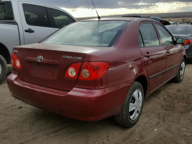 1NXBR32E77Z897051 - 2007 TOYOTA COROLLA CE MAROON photo 4