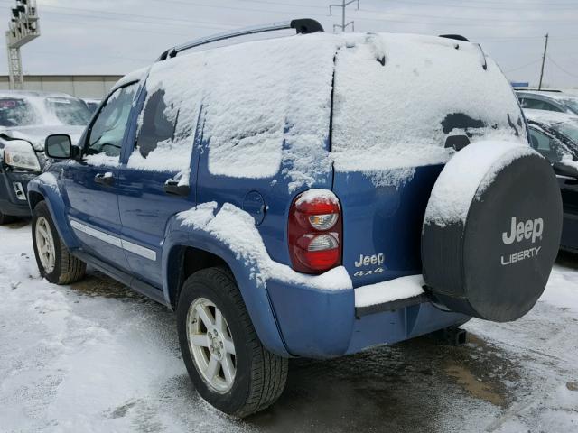 1J4GL58K56W266901 - 2006 JEEP LIBERTY LI BLUE photo 3