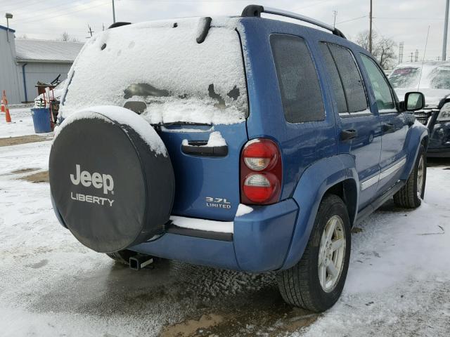 1J4GL58K56W266901 - 2006 JEEP LIBERTY LI BLUE photo 4