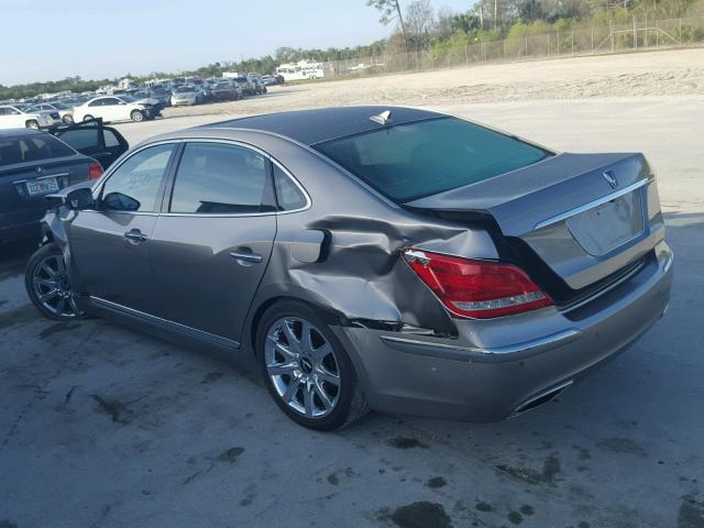 KMHGH4JH1CU052720 - 2012 HYUNDAI EQUUS SIGN GRAY photo 3