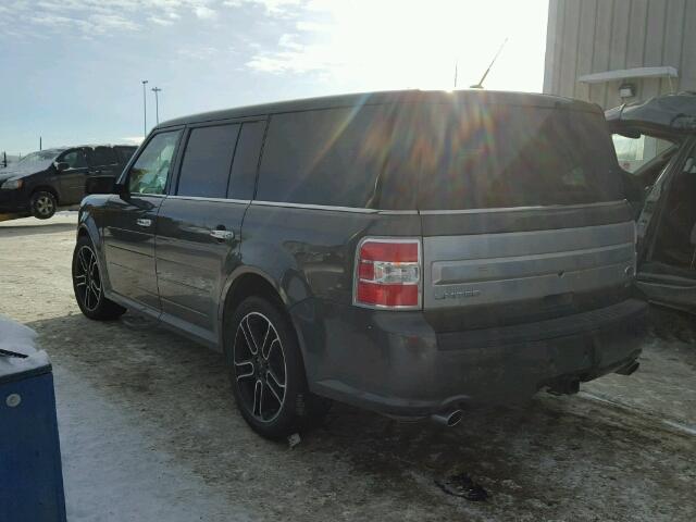 2FMHK6D83FBA01761 - 2015 FORD FLEX LIMIT GRAY photo 3