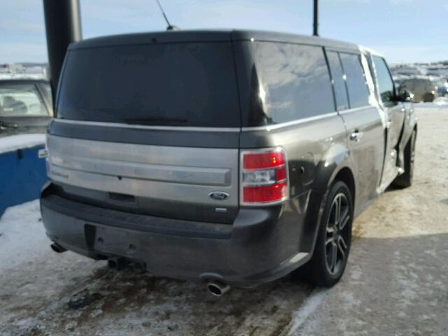 2FMHK6D83FBA01761 - 2015 FORD FLEX LIMIT GRAY photo 4