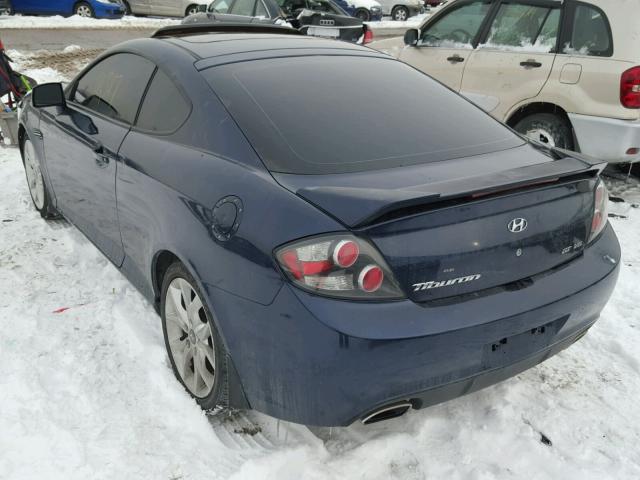 KMHHN66F28U284959 - 2008 HYUNDAI TIBURON GT BLUE photo 3