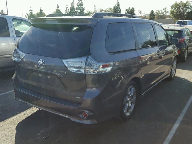 5TDXK3DC9CS239384 - 2012 TOYOTA SIENNA SPO GRAY photo 4