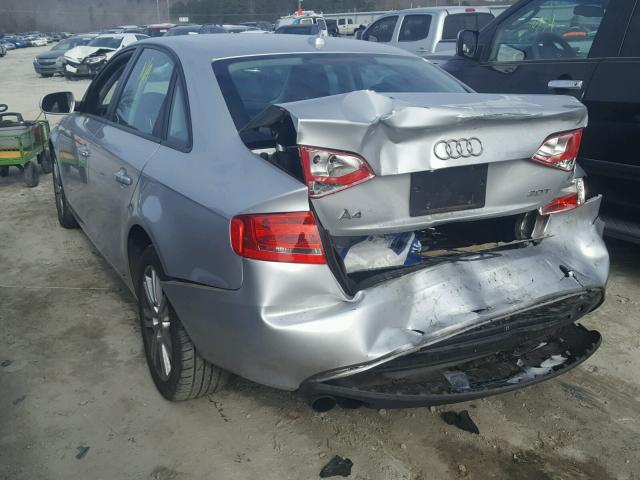 WAUAFAFL4AN056387 - 2010 AUDI A4 PREMIUM SILVER photo 3