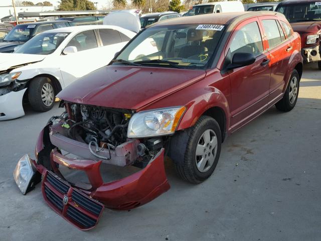 1B3HB28B37D262114 - 2007 DODGE CALIBER RED photo 2