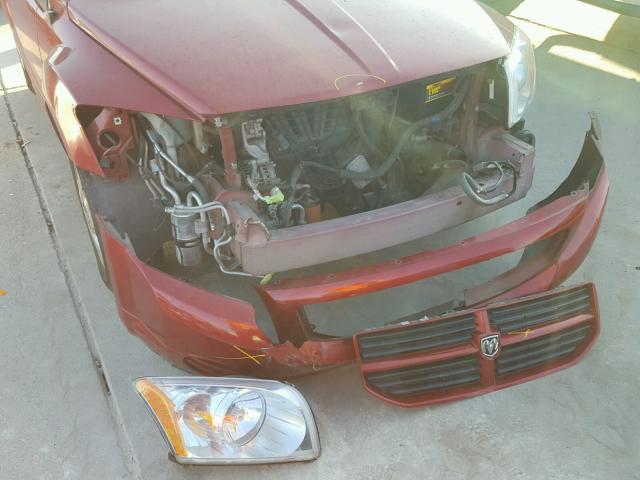 1B3HB28B37D262114 - 2007 DODGE CALIBER RED photo 9