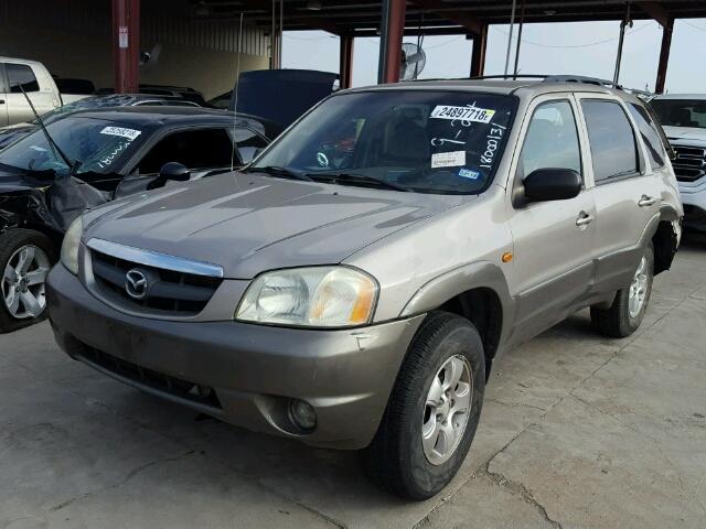 4F2YU09152KM00579 - 2002 MAZDA TRIBUTE LX TAN photo 2