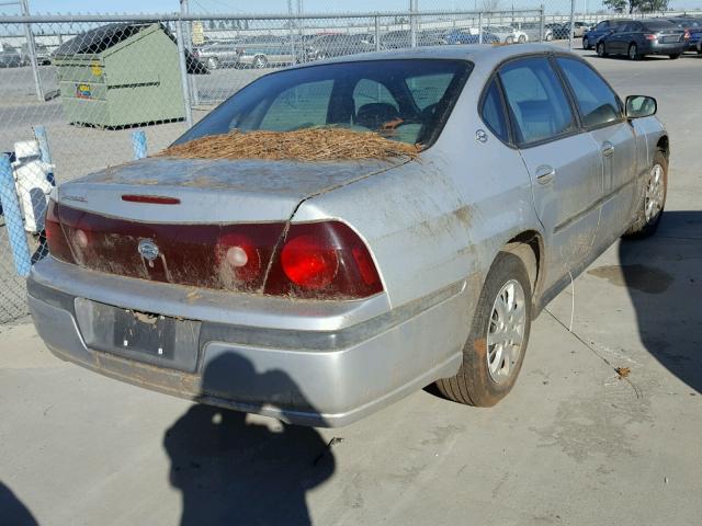 2G1WF52E739111808 - 2003 CHEVROLET IMPALA GRAY photo 4