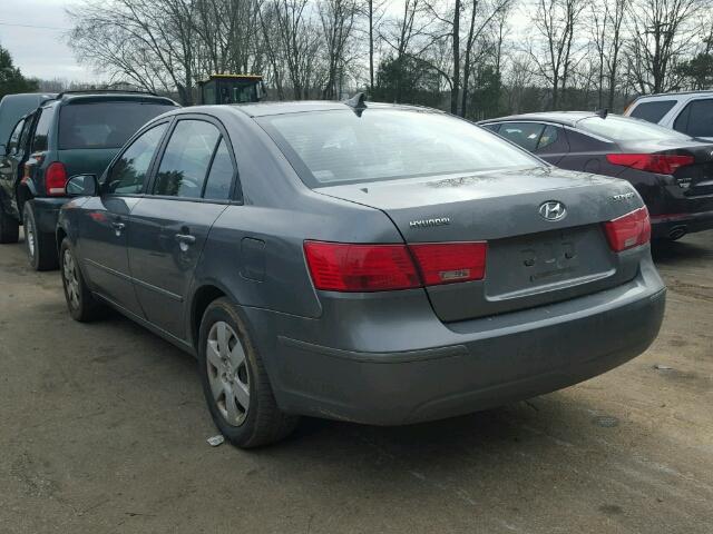 5NPET46C89H527967 - 2009 HYUNDAI SONATA GLS GRAY photo 3