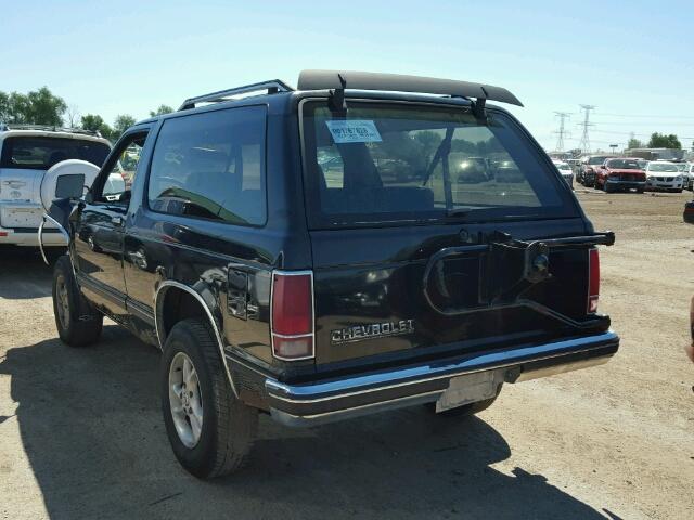 1GNCT18Z9K0197287 - 1989 CHEVROLET BLAZER S10 BLACK photo 3