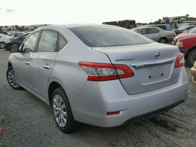 3N1AB7AP1FY380731 - 2015 NISSAN SENTRA S SILVER photo 3