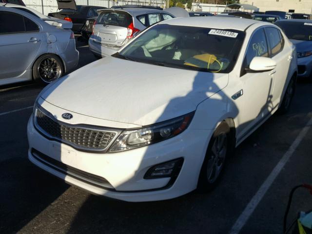 KNAGN4AD3E5066591 - 2014 KIA OPTIMA HYB WHITE photo 2