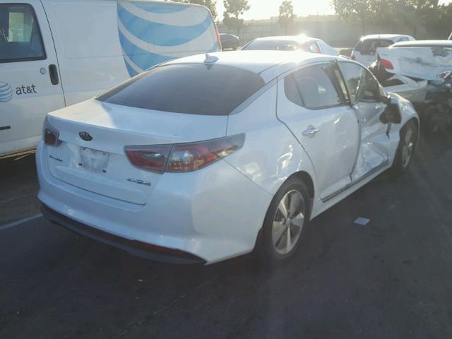 KNAGN4AD3E5066591 - 2014 KIA OPTIMA HYB WHITE photo 4