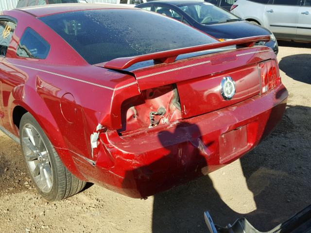 1ZVFT80N755249589 - 2005 FORD MUSTANG RED photo 9