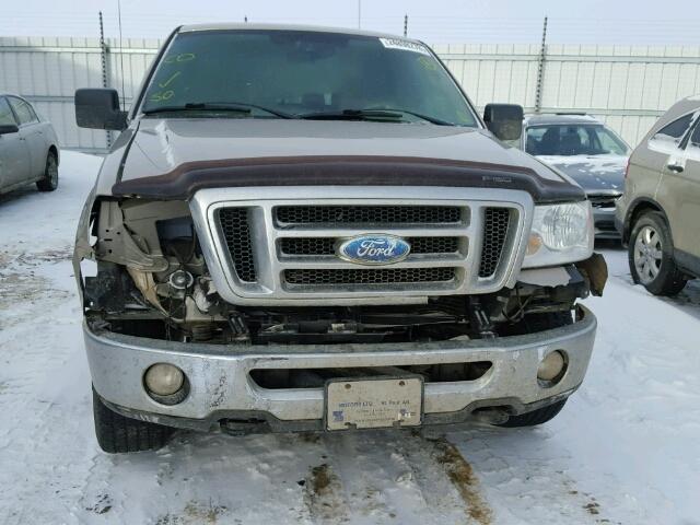 1FTPX14V37FB70706 - 2007 FORD F150 BEIGE photo 9