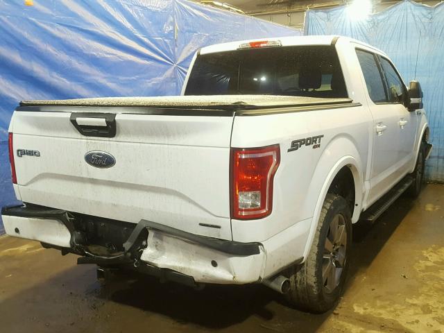 1FTEW1EF9GFD52699 - 2016 FORD F150 SUPER WHITE photo 4