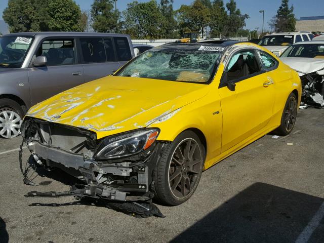 WDDWJ6EB2HF527198 - 2017 MERCEDES-BENZ C 43 4MATI YELLOW photo 2