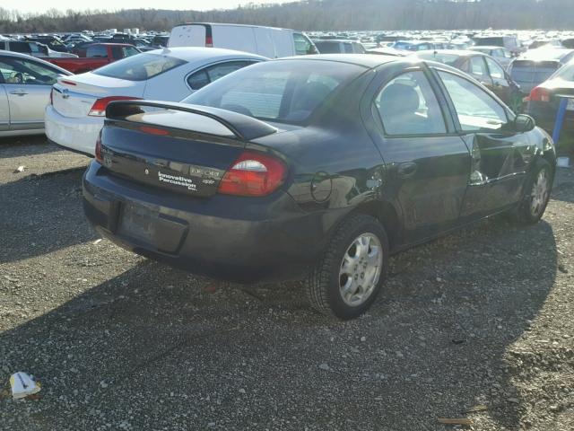 1B3ES56CX5D241368 - 2005 DODGE NEON SXT BLACK photo 4