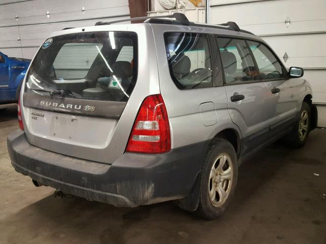 JF1SG63615H716931 - 2005 SUBARU FORESTER 2 SILVER photo 4