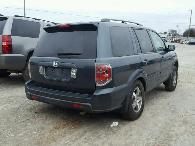 5FNYF28676B012856 - 2006 HONDA PILOT EX BLUE photo 4