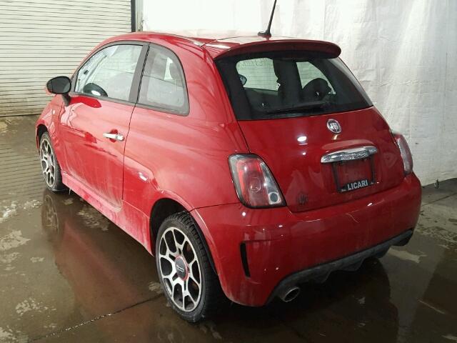 3C3CFFHH4DT543325 - 2013 FIAT 500 SPORT RED photo 3