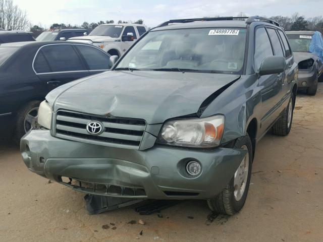 JTEDP21A960112929 - 2006 TOYOTA HIGHLANDER GREEN photo 2