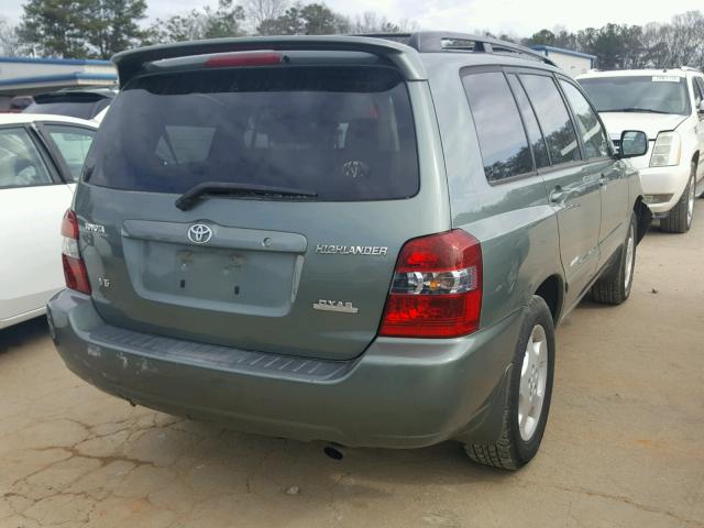 JTEDP21A960112929 - 2006 TOYOTA HIGHLANDER GREEN photo 4