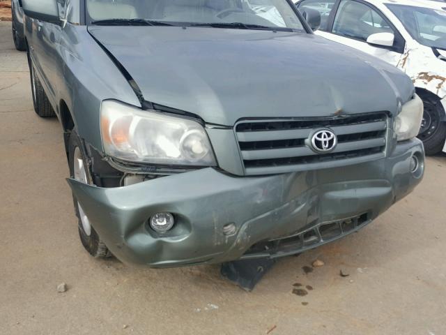 JTEDP21A960112929 - 2006 TOYOTA HIGHLANDER GREEN photo 9