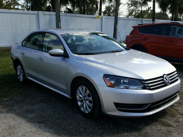 1VWAP7A39CC063888 - 2012 VOLKSWAGEN PASSAT S SILVER photo 1