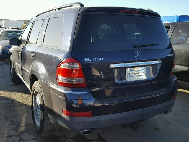 4JGBF71E17A133828 - 2007 MERCEDES-BENZ GL 450 4MA BLUE photo 3