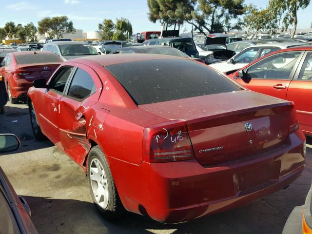 2B3KA43RX7H695196 - 2007 DODGE CHARGER SE RED photo 3