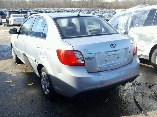 KNADH4A30A6627657 - 2010 KIA RIO LX SILVER photo 3