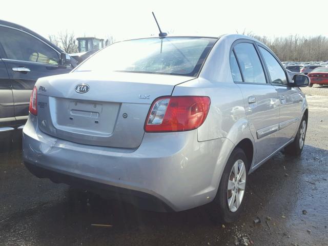 KNADH4A30A6627657 - 2010 KIA RIO LX SILVER photo 4