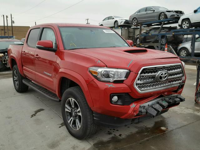 5TFAZ5CN2GX014594 - 2016 TOYOTA TACOMA DOU RED photo 1