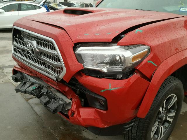 5TFAZ5CN2GX014594 - 2016 TOYOTA TACOMA DOU RED photo 9