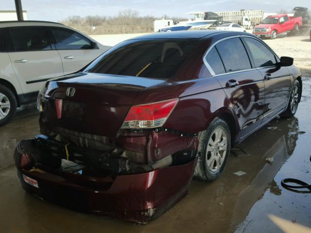 1HGCP2F44AA164038 - 2010 HONDA ACCORD LXP MAROON photo 4